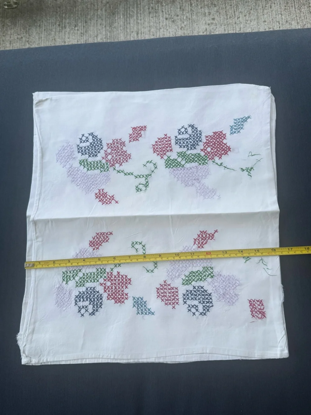 Hand Embroidered VTG Pillow Covers